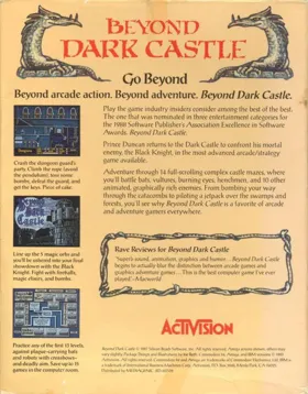 Beyond Dark Castle_Disk1 box cover back